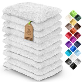 NatureMark 10 Bath Gloves, White, Pack of 10-15 x 21 cm