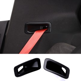 auguisy-motortrim For Corvette C8 2020-2024 Matte Black ABS Car Accessories Seat Belt Trim Frame