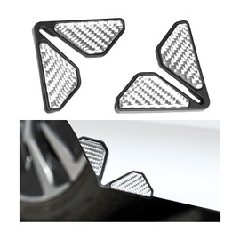 YTFRL 2PCS Car Door Protector Edge Guards, Anti-Collision Carbon Fiber Front Doors Corner Protector, Anti-Scratch Door Corner Guards Exterior Decoration for Cars Trucks SUVs (Silver)