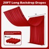 20ftx20ft Red Backdrop Ceiling Drapes,4Panels 20ft Height Wrinkle Free Tent