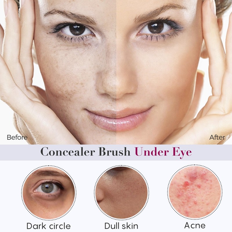 ENERGY Concealer Brush– Angled Synthetic Bristles for Seamless Under Eye