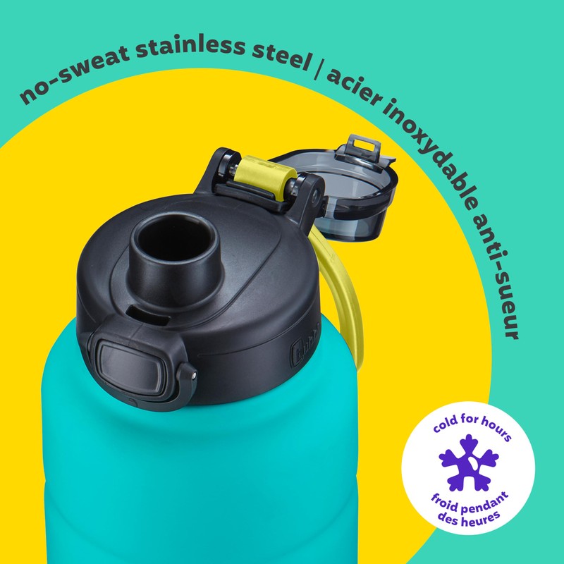 bubba Trailblazer Stainless Steel Water Bottle with Push Button Lid,