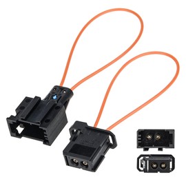 Lunpog Pack of 2 Car Light Guide Connector Bridge Plug, Bus Fibre Optic Bridge, Most Bus Fibre Optic Bridge for Retrofitting and Repair Work, Male and Female