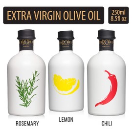 ROI Extra Virgin Olive Oils Flavored with Lemon, Chili, & Rosemary - Variety Set of 3, 8.45 fl oz (250ml) each