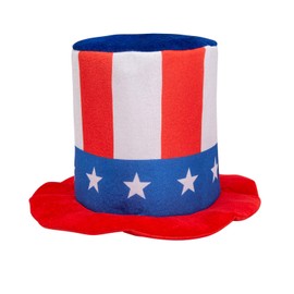 Liatunou 4th of July Top Hat,American Patriotic Uncle Sam Top Hat for Adult Kids Independent Day Party Supplies