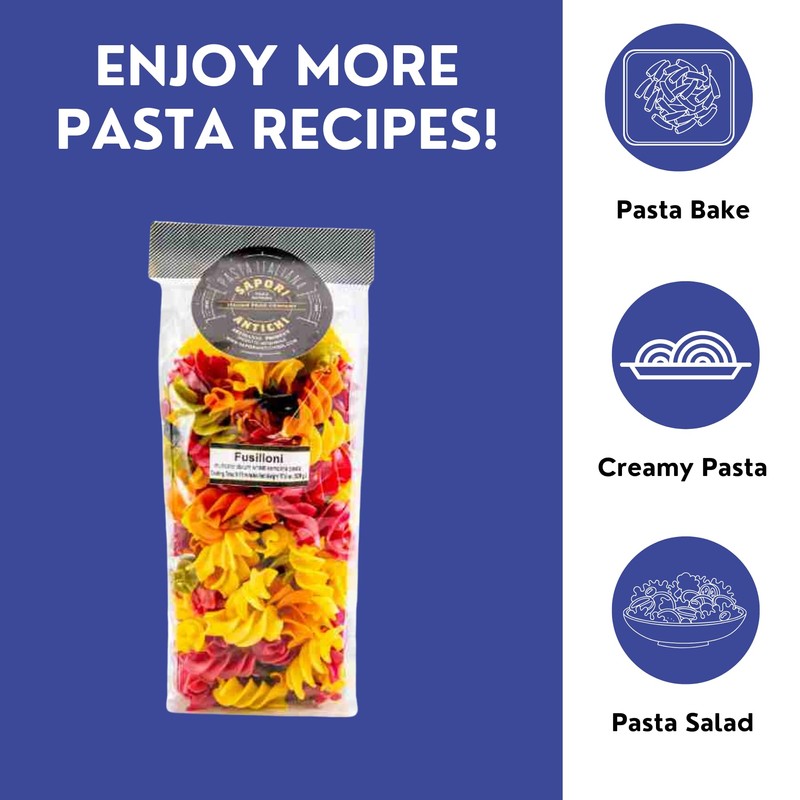 Sapori Antichi Pasta, Multicolor Fusilloni, 16-Ounce