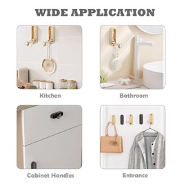 Bathroom Towel Hooks, 4 Pack Foldable Wall Hooks for Hanging,Heavy-Duty Towel Hooks for Bathroom Wall Mounted,Bathroom Hooks for Towels,Hat Door Coat Hooks Wall Mounted,Shower Accessories for Bathroom