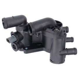 Doo Engy Thermostat Housing Coolant Thermostat Housing with Sensor Sealing Ring Seal Coolant Thermostat 87°C for Polo 9N Cordoba 6L Ibiza 6L Fabia 6Y 1.4 16V