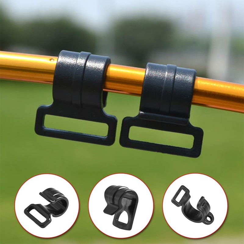 DULSPUE Camping Awning Hooks - Pack of 20 Tent Plastic