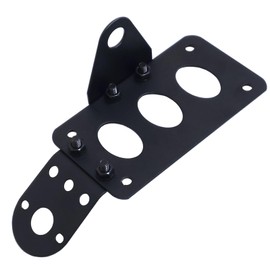 Motorcycle Side Mount Tag License Plate Bracket Motorcycle Tail Light Bracket Universal Black