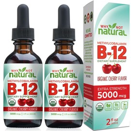 2-Pack Organic Liquid B12 Methylcobalamin Drops