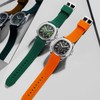 NIBOSI Mens Watches Analog Military Watch with Calendar Orange Silicone