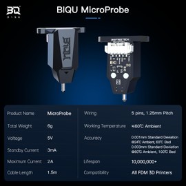 BIQU MicroProbe V2.0 Auto Bed Leveling Sensor, for Ender 3/Ender 3 V2/Ender 3 Pro/Ender 3 Max/Voron/H2 Extruder BIQU B1 3D Printer with SKR Mini E3 V3.0, Octopus V1.1/Pro, Manta/SKR 3 Series Board