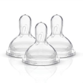 Medela Medium Flow Spare Nipples with Wide Base, 3 Pack, Compatible with Medela Storage Bottles, Made Without BPA