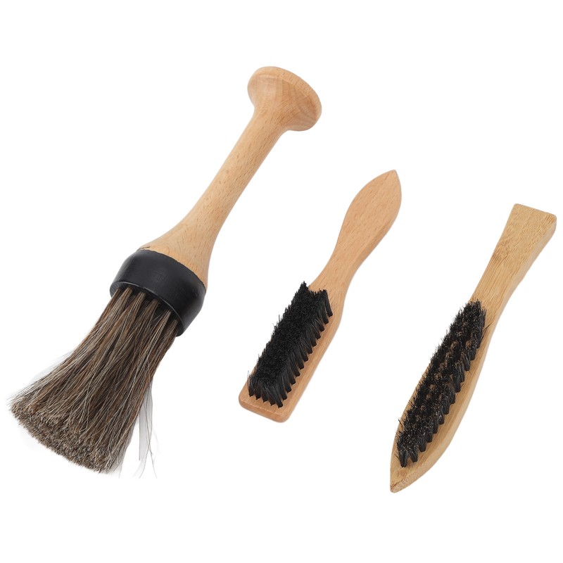 3pcs Barber Brush Set Professional Soft Bristles Portable Barber Neck