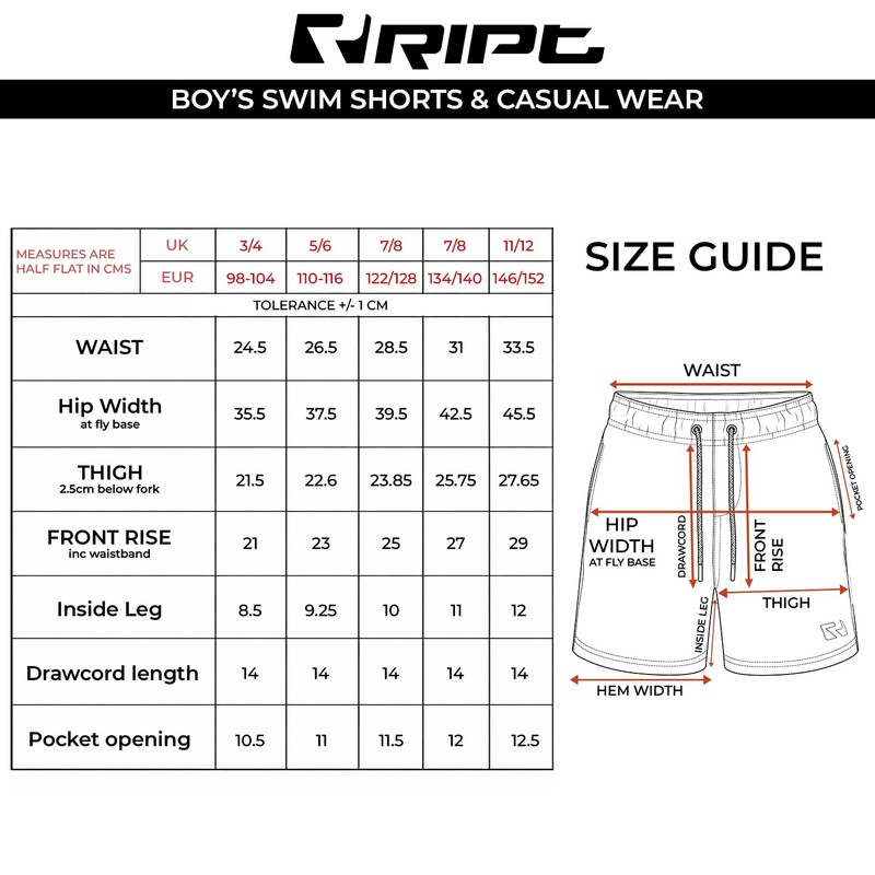 RIPT Costume Bambino Asciugatura Rapida – Boardshort con Rete Interna,