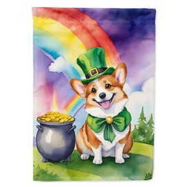 Caroline's Treasures DAC5520GF Corgi St Patrick's Day Garden Flag Mailbox Flag Decorative Yard Flag Banner Outside Patio Artwork Yard Flower Beds, Garden Size, Multicolor
