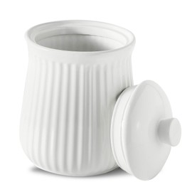 glowworm 80 Oz Ceramic Food Storage Jar, Overnight Oats Containers with Lids, Coffee Canister, Snack Containers for Candy, Flours, Rice, Spice, Microwave & Dishwasher Safe, White