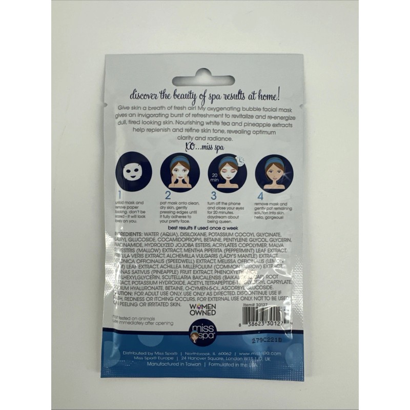 Miss Spa 10 PACK Miss Spa Oxygenating Bubble Mask Recover