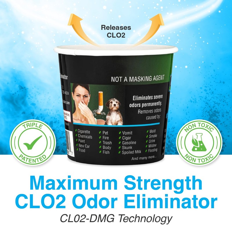 Biocide Systems Auto Shocker Strong Quick Release Car Odor Eliminator,