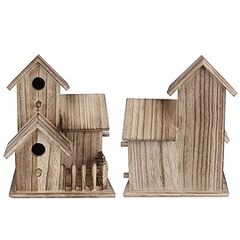 Headerbs Casita para Pájaros, Decoración de Jardín No Tóxica, Adecuado para Pájaros, Golondrinas, Loros y Otros Animales Salvajes, Material de Platano, Color como se Muestra en la Imagen