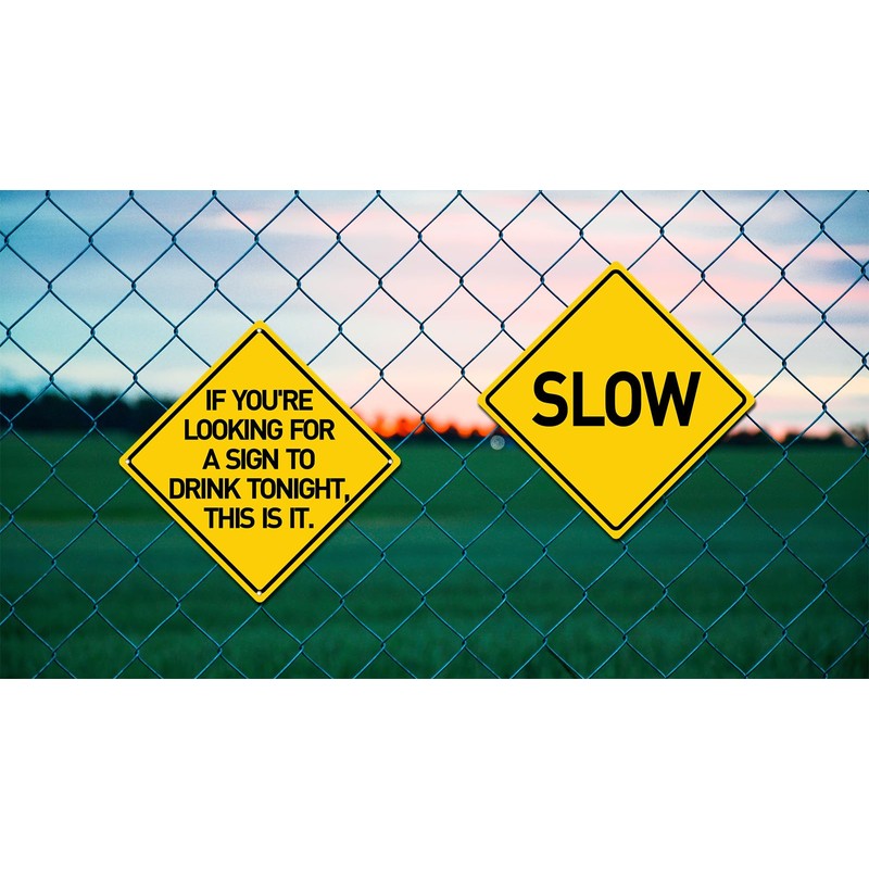 BTHUKO To Drink Tonight Sign, 12" x 12" Funny Tin