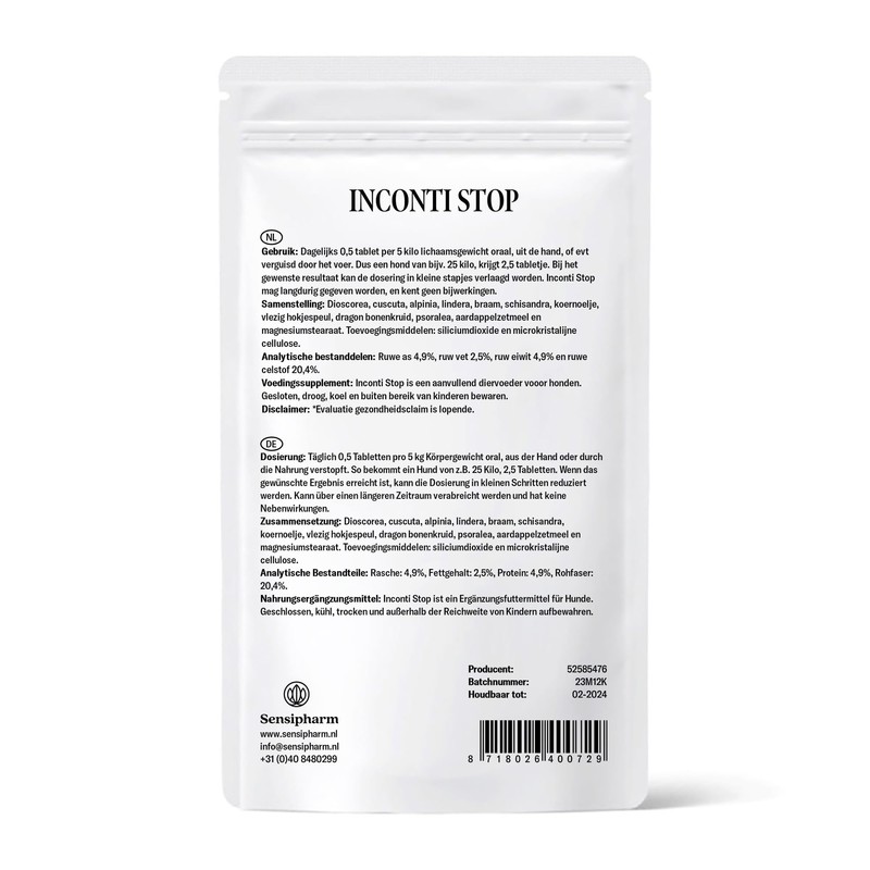 Sensipharm Inconti Stop Bladder Formula for Dogs - Supports Bladder