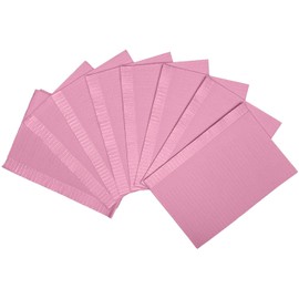 MFUOE 125 Pieces Tattoo Table Mats Tattoo Tray Covers Disposable Black Square Pad Scarf Towel for Tattoo (Pink)