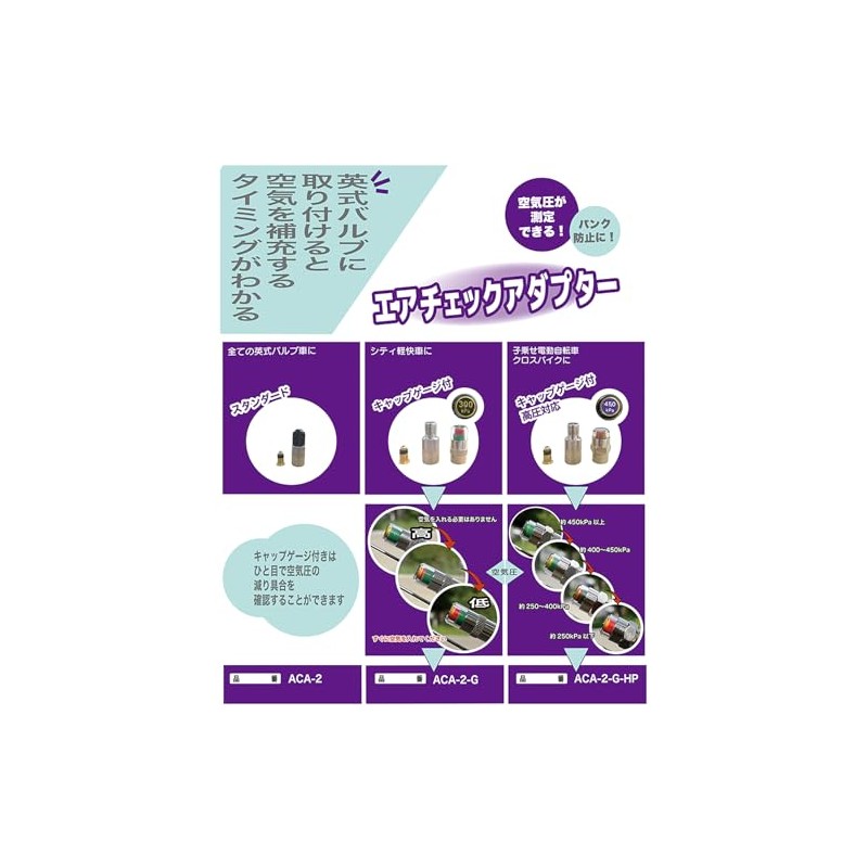 Panaracer Air Check Adapter, Set of 2, English to American