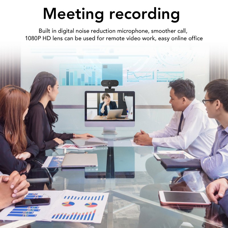 HD Computer Camera 1080P Plug and Play Adjustable PC Webcam