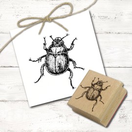 Dekolando Motif Stamp Dung Beetle – Beetle Stamp Wooden Stamp – Imprint 48 x 48 mm
