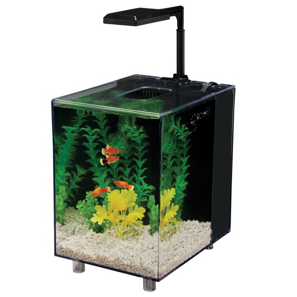 Penn-Plax Prism Nano Aquarium Kit with Filter and LED Light,