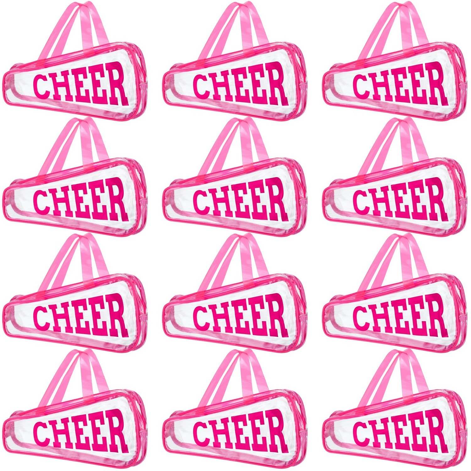 Sunnymove 12 Pcs Clear Cheer Bag Bulk Cheer Gifts for Team 11 x 5.3 ...