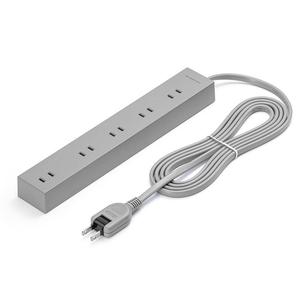 Sanwa Direct 700-TAP079GY Power Tap, 10 Outlets, 6.6 ft (2