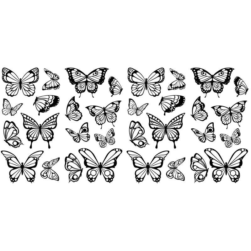 RoomMates Color Your Own Butterflies Peel and Stick Wall Decals