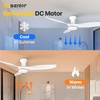 Ensenior 52 Inch Ceiling Fans with lights Remote Control, Flush