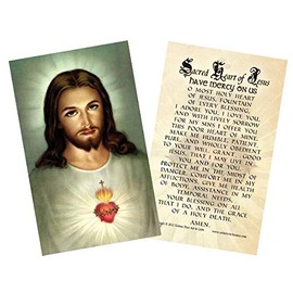 Catholic to the Max Traditional Sacred Heart of Jesus Holy Card Paper Pack of 50