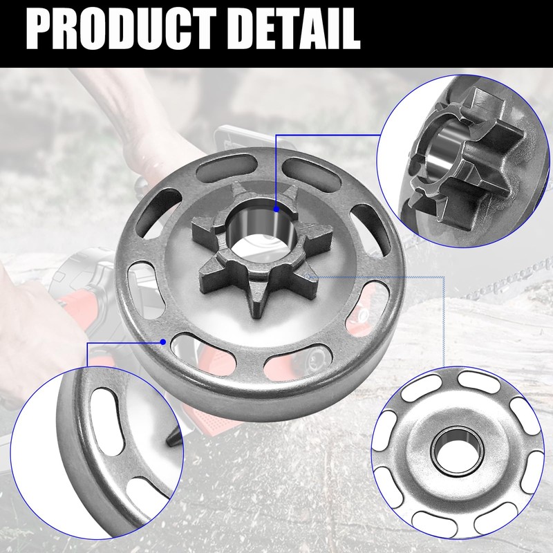 Yutacorex 435 Chainsaw .325" -7T Clutch Drum Bell Rim Sprocket