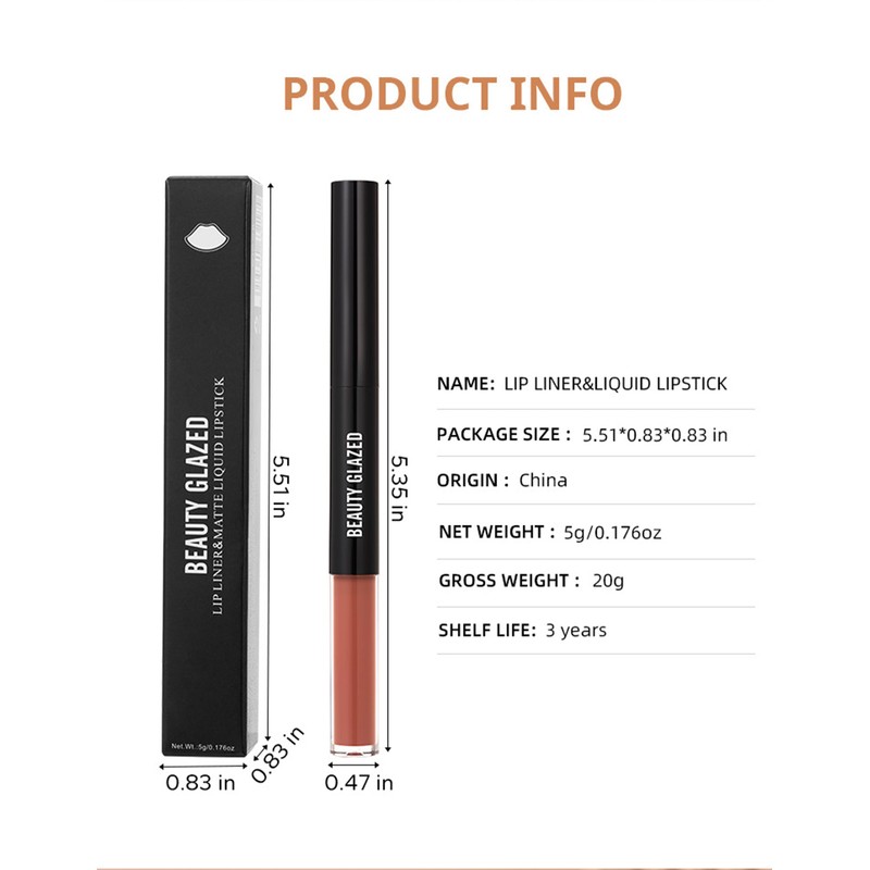 Erinde Matte Lipstick & Lip Liner