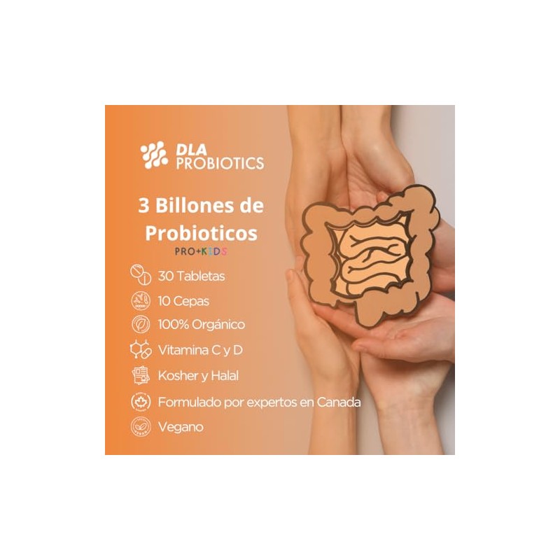 Pro + Kids Probióticos para Niños en tabletas 3 Billones