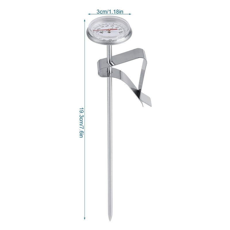 Milk Coffee Thermometer, Stainless Steel Milk Thermometer -10~110℃ Make The