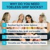 Tucketts Allegro Toeless Non-Slip Grip Socks - Anti Skid Yoga,