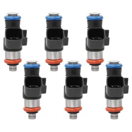 Fuel Injectors Set of 6 Compatible with Ford Escape/Fusion 2009-2012, Mazda Tribute 2009-2011, Mercury Mariner/Milan 2009-2011 3.0L V6, Fuel Injector Replacements 0280158189 FJ998 822-11217 4 Holes