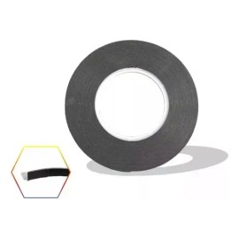 Cinta Doble Cara Negra 3mm X 10m Multifuncional O Celulares                                                                                           
