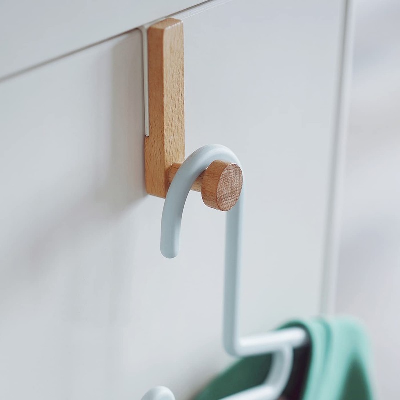 MDFAYE Over The Cabinets Hooks Coat Robe Towel Holder Door