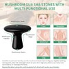 Peine Gua Sha para Cuero Cabelludo de Madera Café Portátil