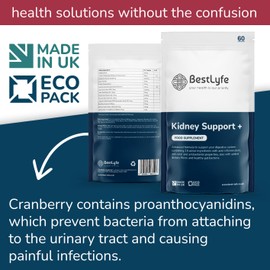 BestLyfe Kidney Support | 60 Capsules | Liver & Kidney Supplement | Gallbladder and Colon | Tudca | Water Retention Tablets (Single Pack - 60 Capsules)