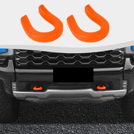 SQQP Front Bumper Tow Hook Rubber Covers Protectors Fit for 2007-2024 Chevy Silverado 1500/for 2007-2018 GMC Sierra 1500 /for 2009-2019 Sierra 1500 Limited (Orange)