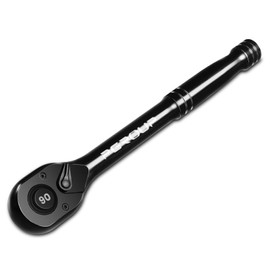 pgroup 3/8-Inch Drive Ratchet Wrench, 90 Tooth Reversible Ratchet, 4-Degree Swing, Ergonomic Handle, Chrome Alloy Made, Quick Release Ratchet Wrench for Repairing, Home, DIY