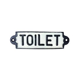 Vintage Cast Iron Toilet Loo Plaque – Rustic Bathroom Door Marker for Bars, Cafes, Hotels, Shops – Indoor Outdoor Toilet Notice for Fence, Wall, Door – Classic Tag Sign
